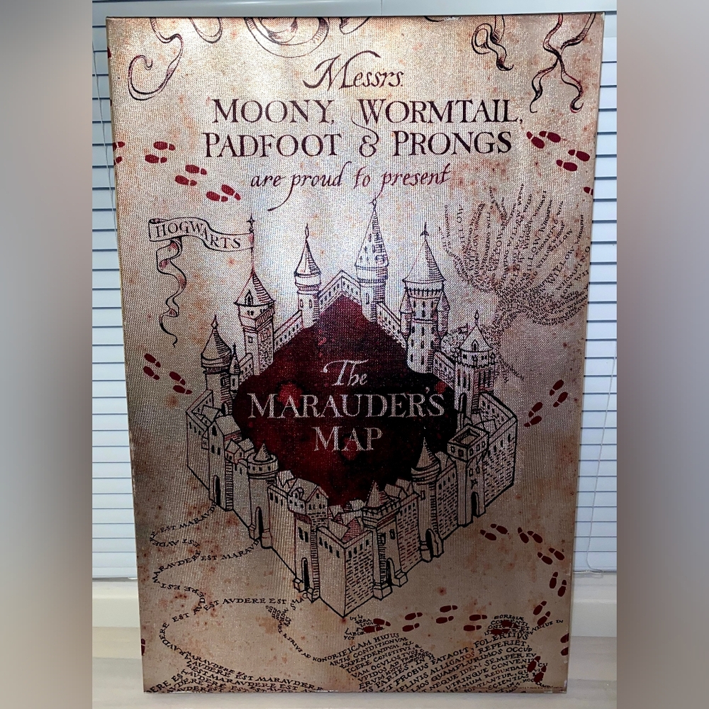 **SOLD**Harry Potter: The Marauder's Map Shiny Wall Decor Canvas